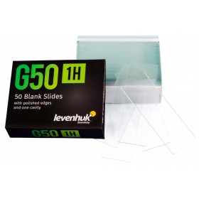 Стекла предметные с лункой Levenhuk G50 1H, 50 шт.
